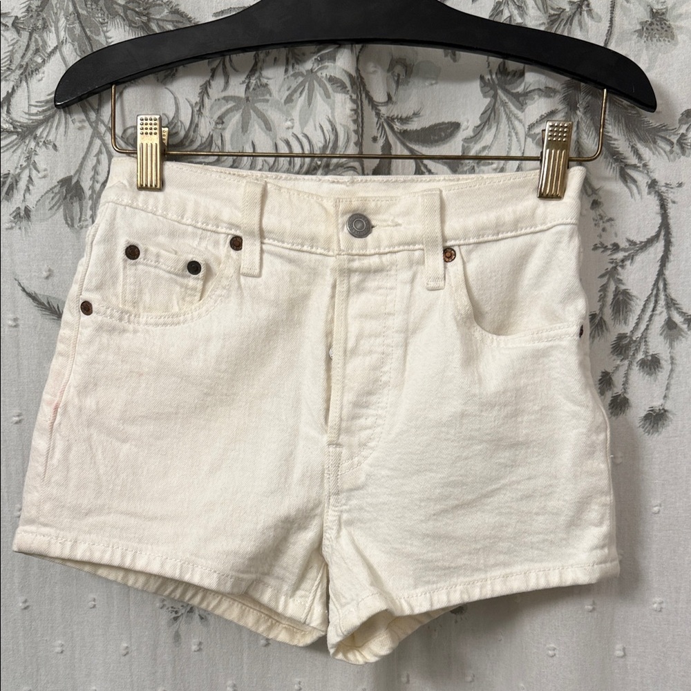 Levi's Cream Jean Shorts for Women